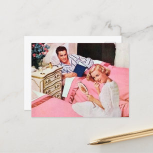 schattige  man vrouw briefkaart