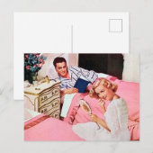 schattige  man vrouw briefkaart (Voorkant / Achterkant)