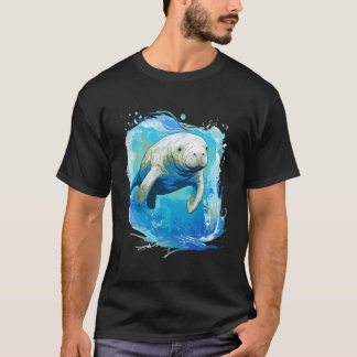 Schattige Manatee Liefhebber Doejong Oceaanoloog Z T-shirt