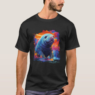 Schattige Manatee Liefhebber Kleurrijke Doejong Oc T-shirt