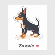 Schattige Manchester Terrier, kubistische charme, 