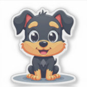 Schattige Manchester Terrier Puppy Sticker – Grote (Voorkant)