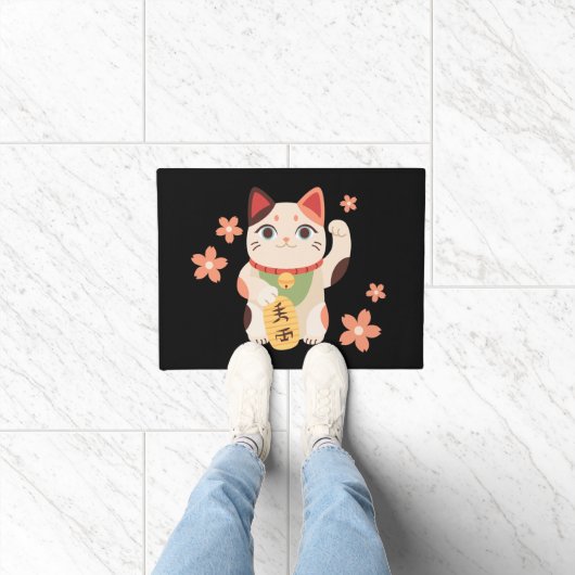Schattige Maneki Neko Lucky Cat  Deurmat (Binnen)