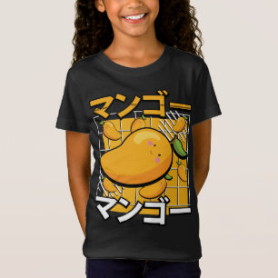 Schattige Mango Fruit Kawaii Japans Retro Anime T-shirt