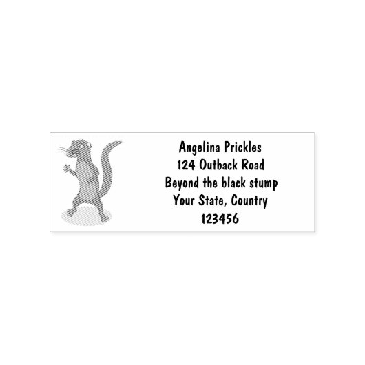 Schattige mangoest cartoonillustratie rubberstempel (Afrduk)