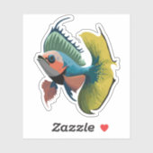 Schattige mannelijke betavis cartoon karakter sticker (Vel)