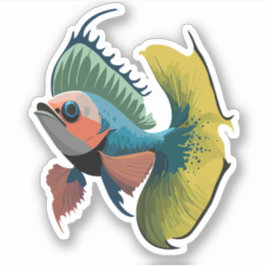 Schattige mannelijke betavis cartoon karakter sticker