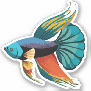 Schattige mannelijke betavis cartoon karakter sticker
