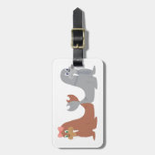 Schattige mannelijke en Vrouw walrussen Bagagelabel (Voorkant verticaal)