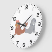 Schattige mannelijke en Vrouw walrussen Grote Klok (Hoek)