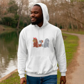 Schattige mannelijke en Vrouw walrussen Hoodie