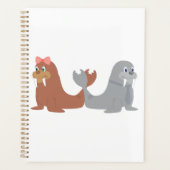 Schattige mannelijke en Vrouw walrussen Planner (Voorkant)