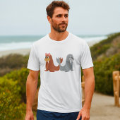 Schattige mannelijke en Vrouw walrussen T-shirt