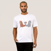 Schattige mannelijke en Vrouw walrussen T-shirt (Voorkant volledig)
