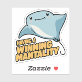 Schattige Manta Woordgrapjes Met Een Winnende Ment Sticker
