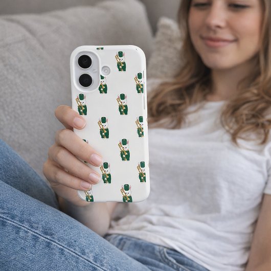 Schattige Marcherende Konijn Trombone Speler Carto Case-Mate iPhone Case