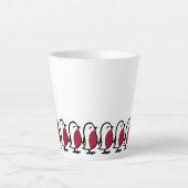 Schattige Marcherende Roodborstjes Eenvoudige Voge Latte Mok (Voorkant)