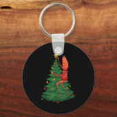 Schattige Marcus De Worm Prettig Kerstfeest Sinter Sleutelhanger (Voorkant)