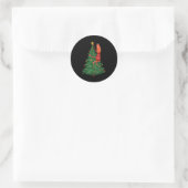 Schattige Marcus The Worm Prettig Kerstfeest Sinte Ronde Sticker (Tas)