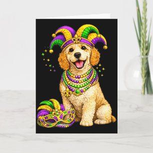 Schattige Mardi Gras Labradoodle Hond Kaart