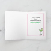 Schattige Margarita Etnisch Vrouw Cartoon Verjaard Kaart (Binnen)