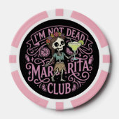 Schattige Margarita  Skelet Poker Chips (Voorkant)