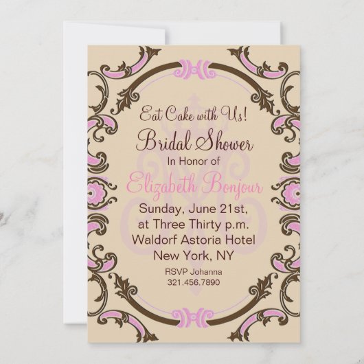 Schattige Marie Antoinette - RSVP / Kaart (Achterkant)