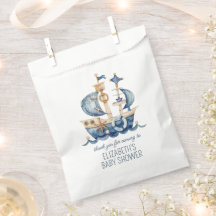 Schattige marineblauwe zeilschip babyshower
