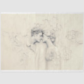 Schattige marmeren paar in liefde Carving X4 Decou Tissuepapier (Voorkant)