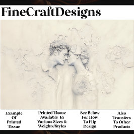 Schattige marmeren paar in liefde Carving X4 Decou Tissuepapier