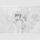 Schattige marmeren paar in liefde snijden x3 decou tissuepapier (Voorkant)