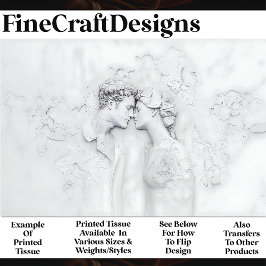 Schattige marmeren paar in liefde snijden x3 decou tissuepapier