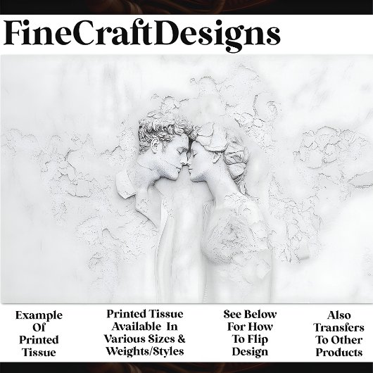 Schattige marmeren paar in liefde snijden x3 decou tissuepapier