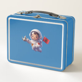 Schattige Marokkaanse astronaut Kawaii 3D sticker