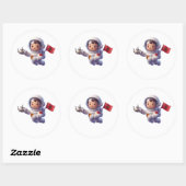 Schattige Marokkaanse astronaut Kawaii 3D sticker (Vel)