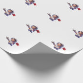 Schattige Marokkaanse astronaut Kawaii 3D sticker Cadeaupapier (Hoek)