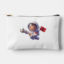 Schattige Marokkaanse astronaut Kawaii 3D sticker Etui