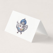 Schattige Marokkaanse Berber-theepot Kawaii-sticke