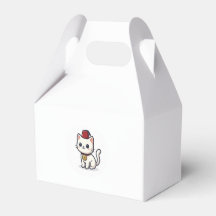 Schattige Marokkaanse Kawaii Kat met Fez Sticker