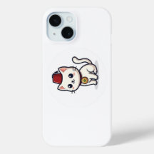 Schattige Marokkaanse Kawaii Kat met Fez Sticker