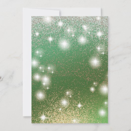 Schattige Masquerade charmant glittery ombre green Kaart (Achterkant)