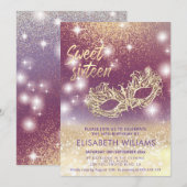 Schattige Masquerade charmant glittery ombre Kaart (Voorkant / Achterkant)