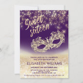 Schattige Masquerade charmant glittery ombre Kaart (Voorkant)