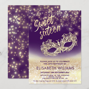 Schattige Masquerade charmant glittery ombre Kaart