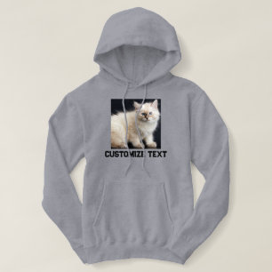Schattige Masquerade Kat Op Grijze Aangepaste Cita Hoodie