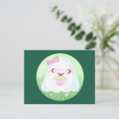 Schattige Matcha Latte Geest Briefkaart (Staand voorkant)