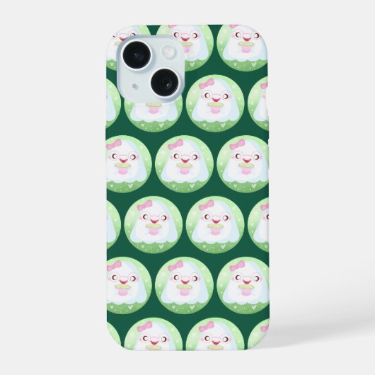 Schattige Matcha Latte Geest iPhone 15 Case (Achterkant)