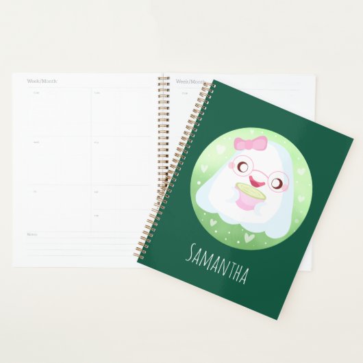 Schattige Matcha Latte Geest Planner (Display)