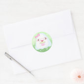 Schattige Matcha Latte Geest Ronde Sticker (Envelop)