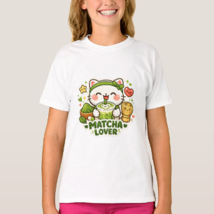 Schattige Matcha Liefhebber Kat T-shirt
